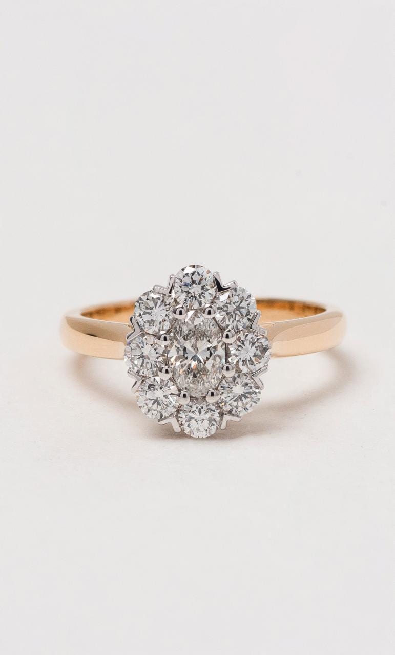 Cluster on sale wedding ring