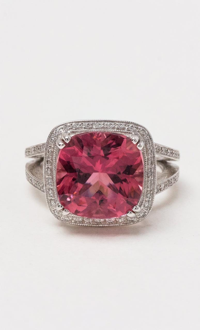 Pink tourmaline wedding on sale ring