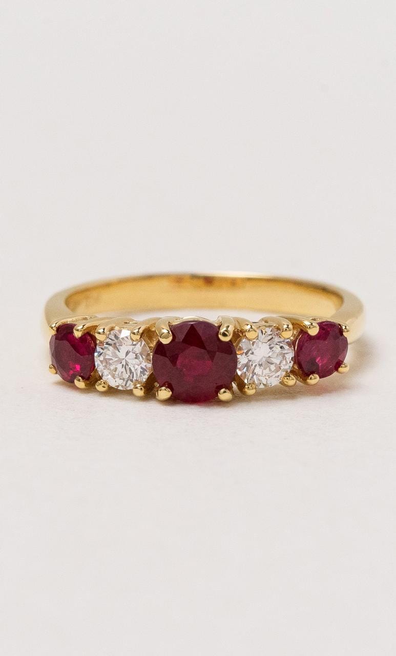 Ruby and diamond deals band