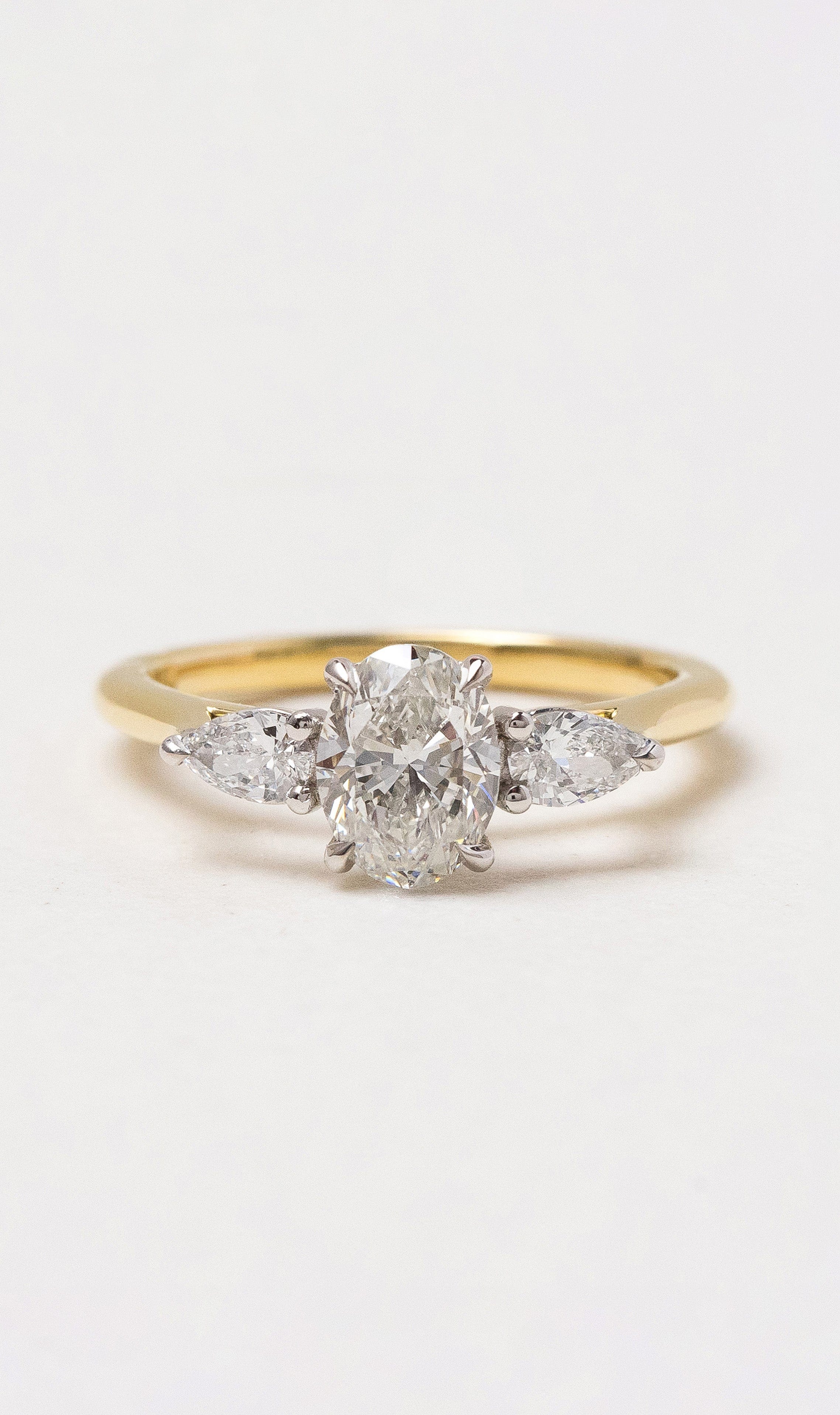 Trilogy diamond deals ring yellow gold