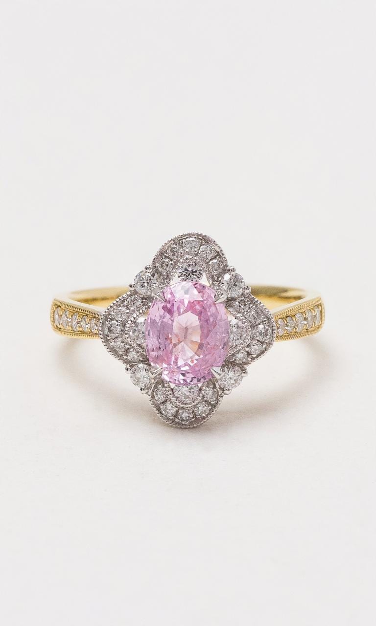 Vintage on sale padparadscha ring