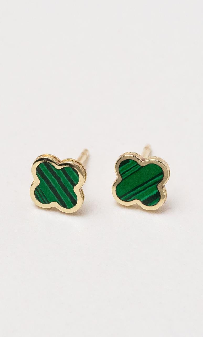 Malachite stud store earrings