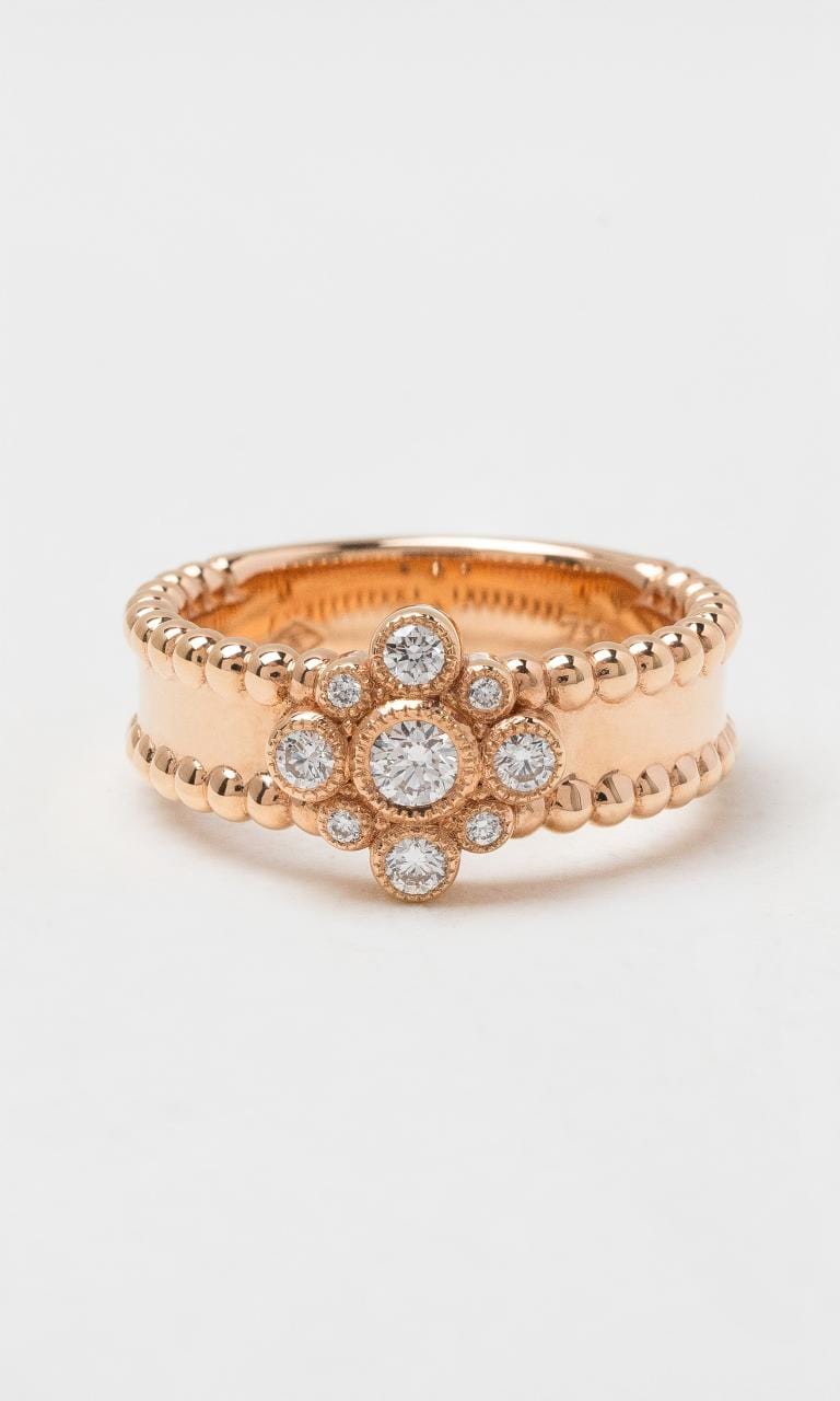 2024 © Hogans Family Jewellers 18K RG Round Brilliant Vintage Diamond Ring