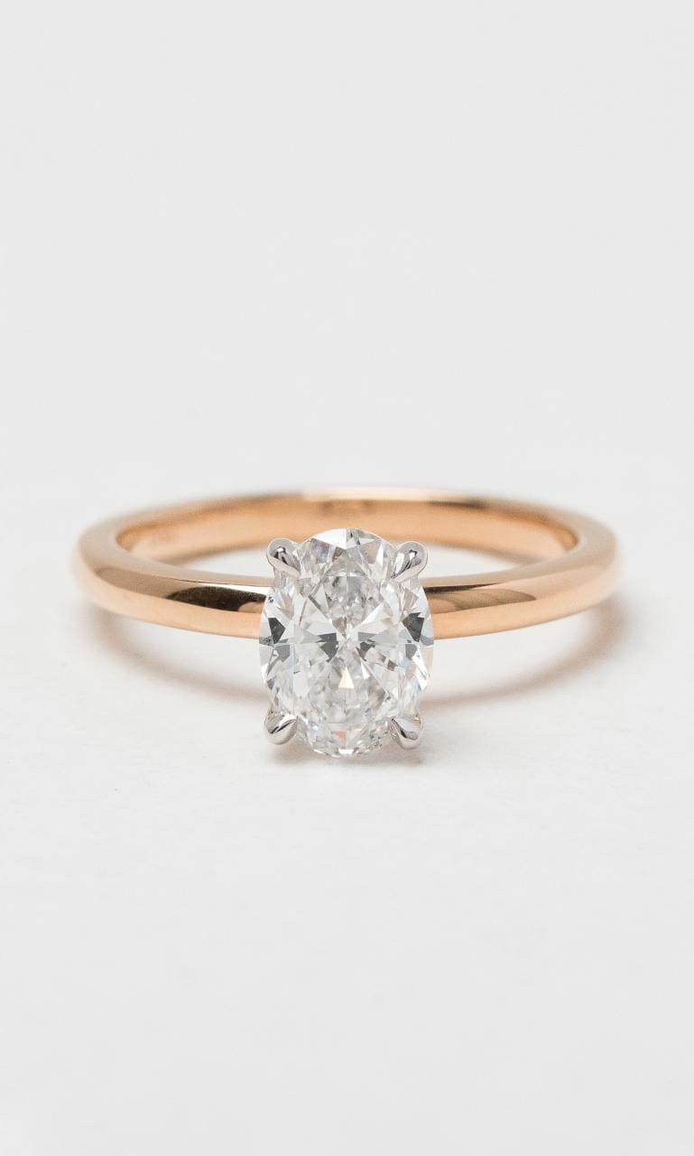 2024 © Hogans Family Jewellers 18K RWG Oval Cut Diamond Solitaire Ring