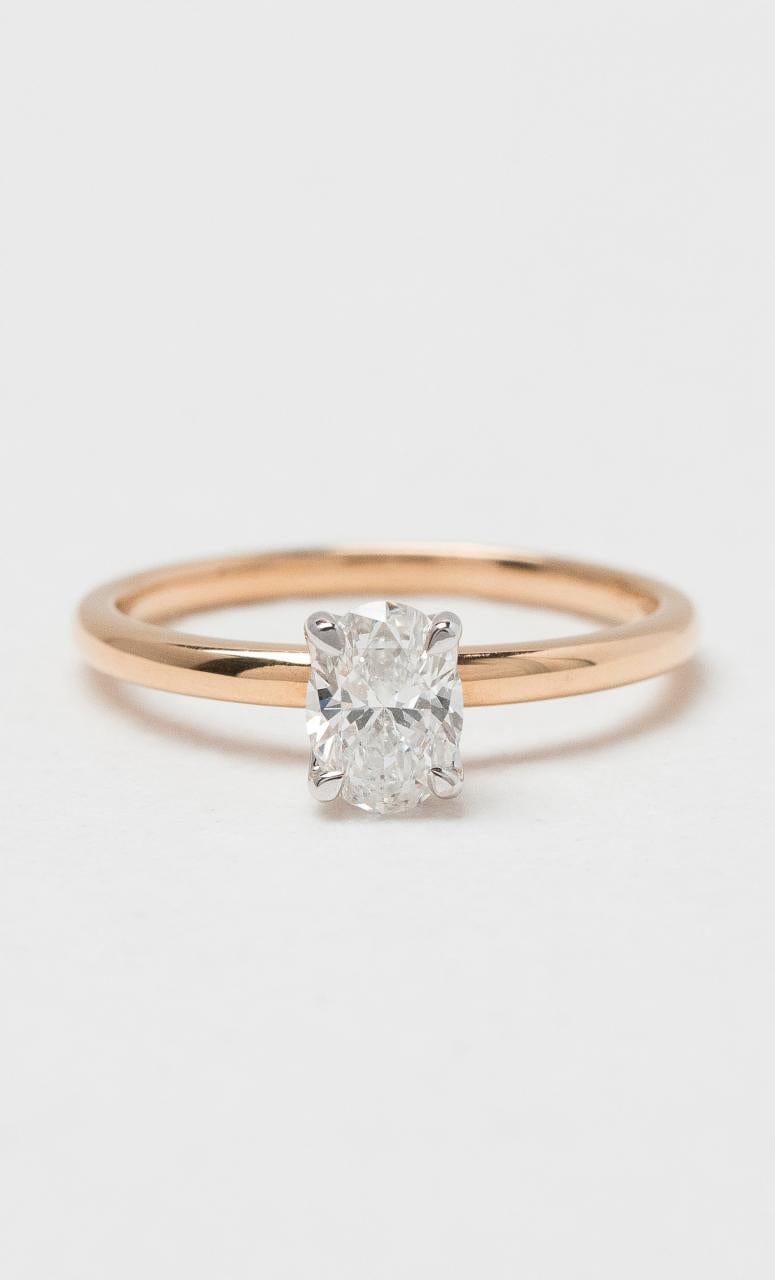 2024 © Hogans Family Jewellers 18K RWG Oval Cut Solitaire Ring