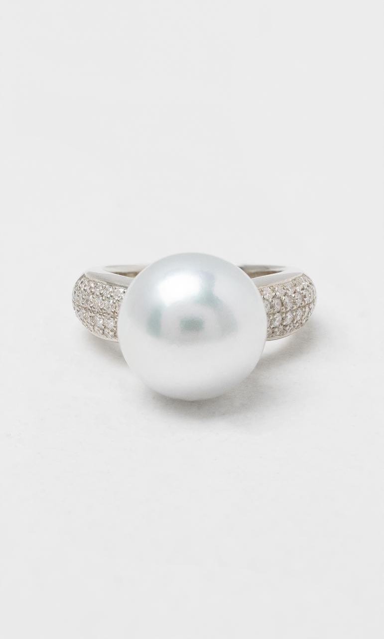 2024 © Hogans Family Jewellers 18K WG 13mm South Sea Pearl & Diamond Dress Ring