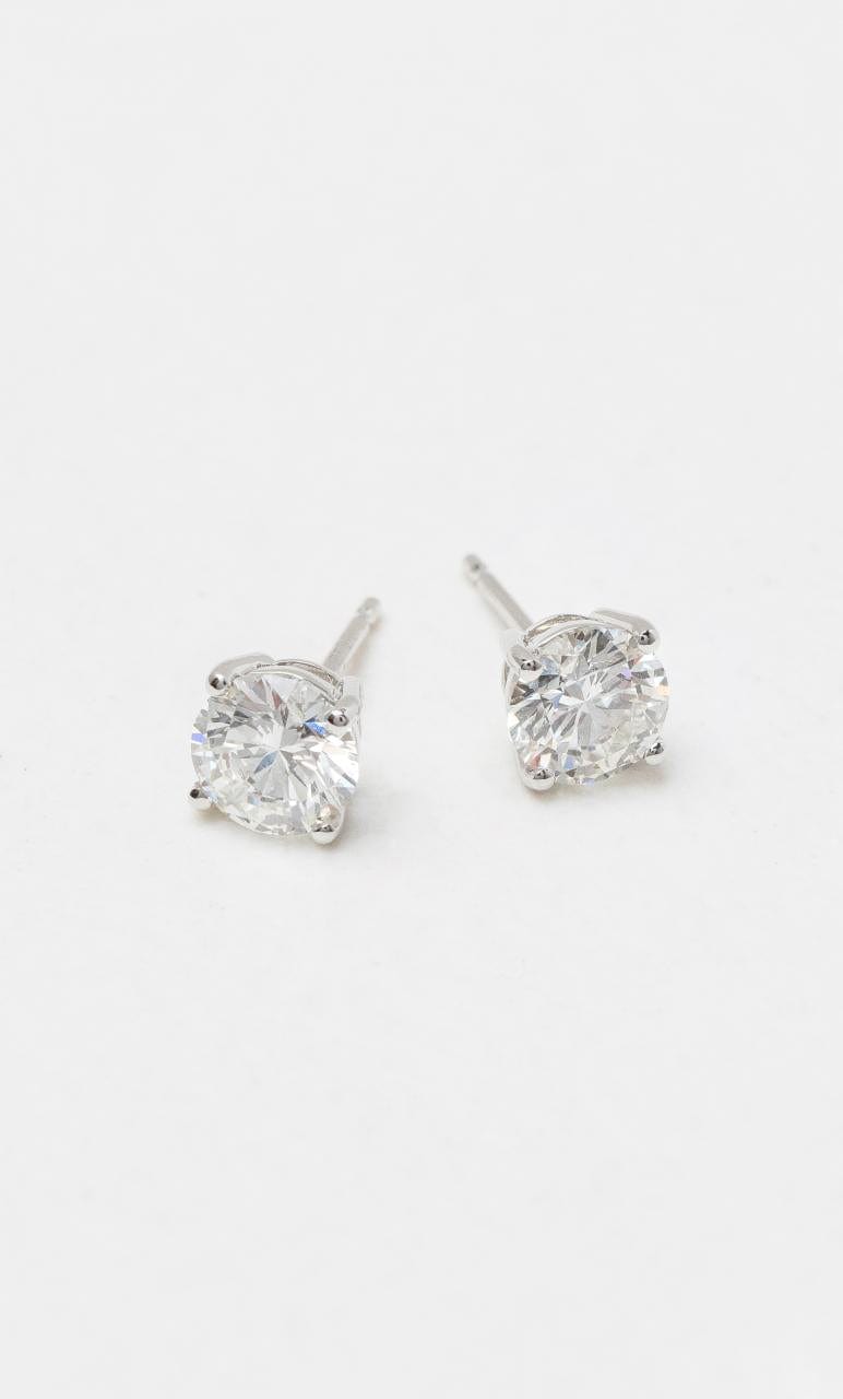 2024 © Hogans Family Jewellers 18K WG 2.00ct TDW Round Brilliant Solitaire Stud Earrings