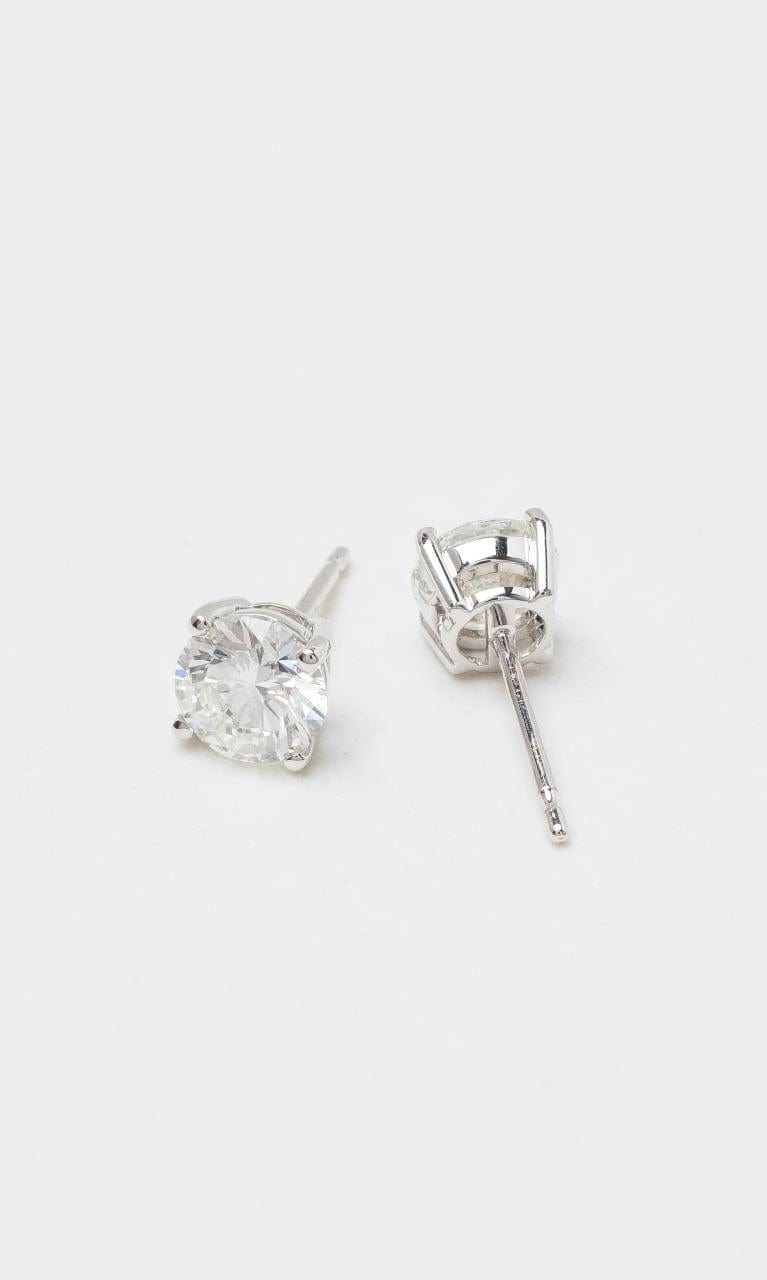 2024 © Hogans Family Jewellers 18K WG 2.00ct TDW Round Brilliant Solitaire Stud Earrings