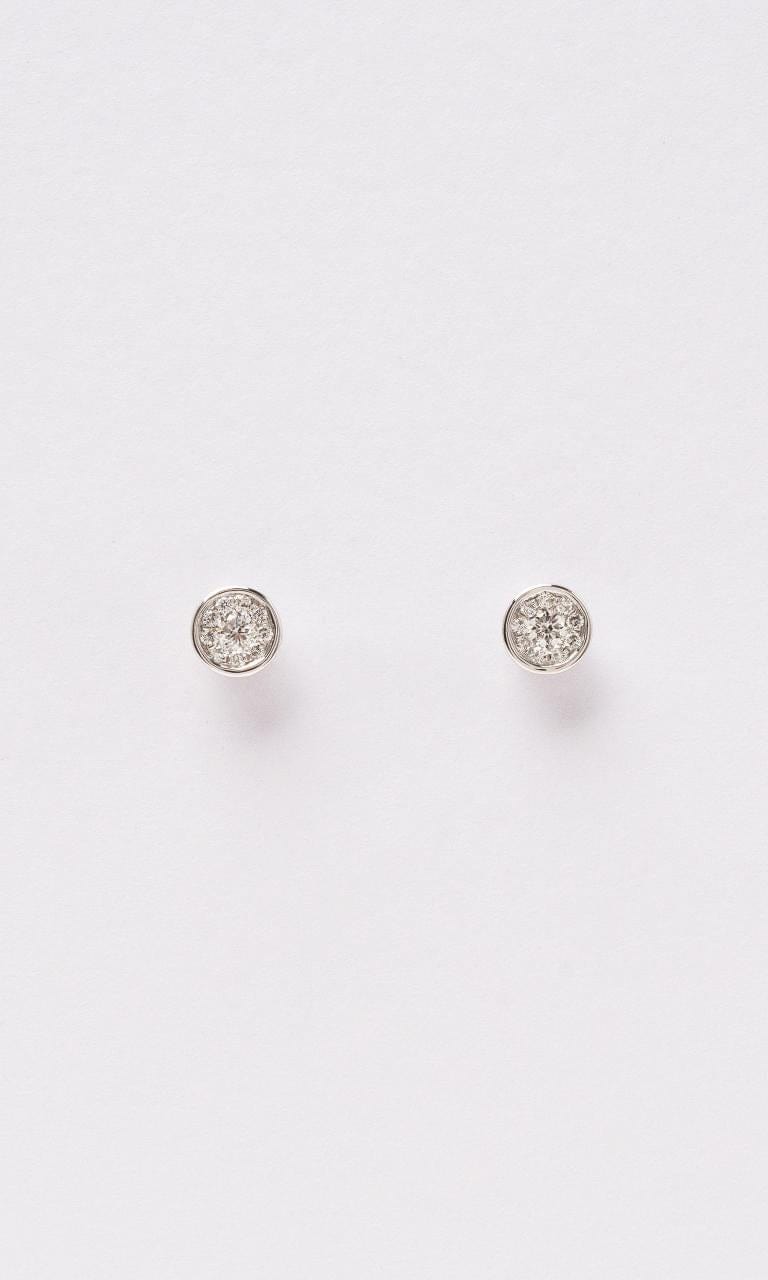 2024 © Hogans Family Jewellers 18K WG Bezel Set Round Brilliant Diamond Stud Earrings