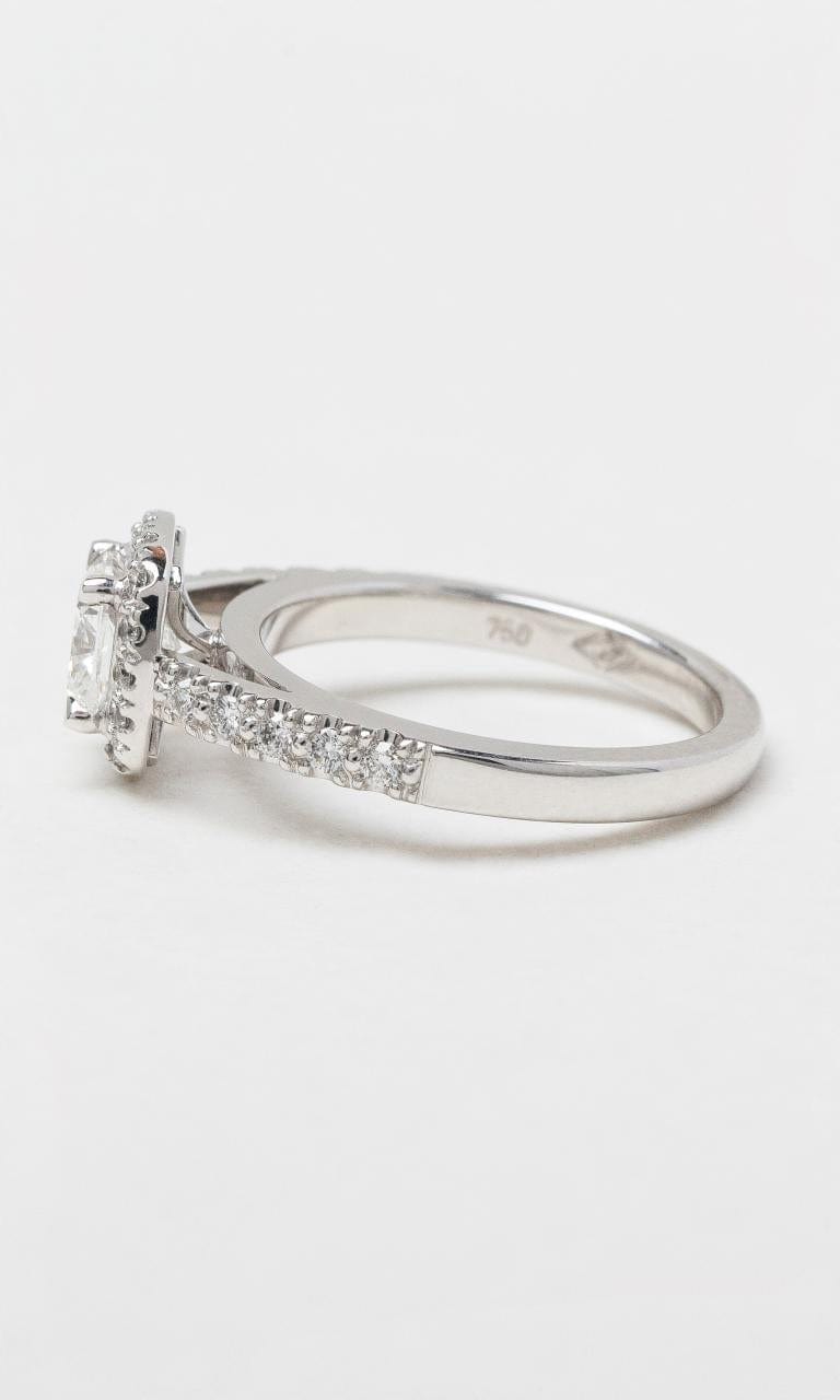 2024 © Hogans Family Jewellers 18K WG Cushion Cut Diamond Halo Ring