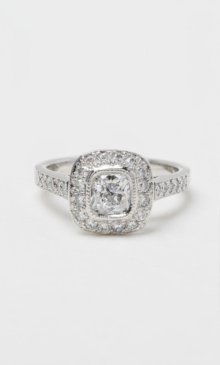 2024 © Hogans Family Jewellers 18K WG Cushion Cut Diamond Halo Ring