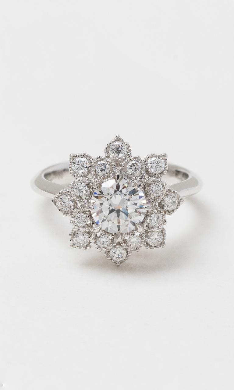 2024 © Hogans Family Jewellers 18K WG Flower Cluster Diamond Ring