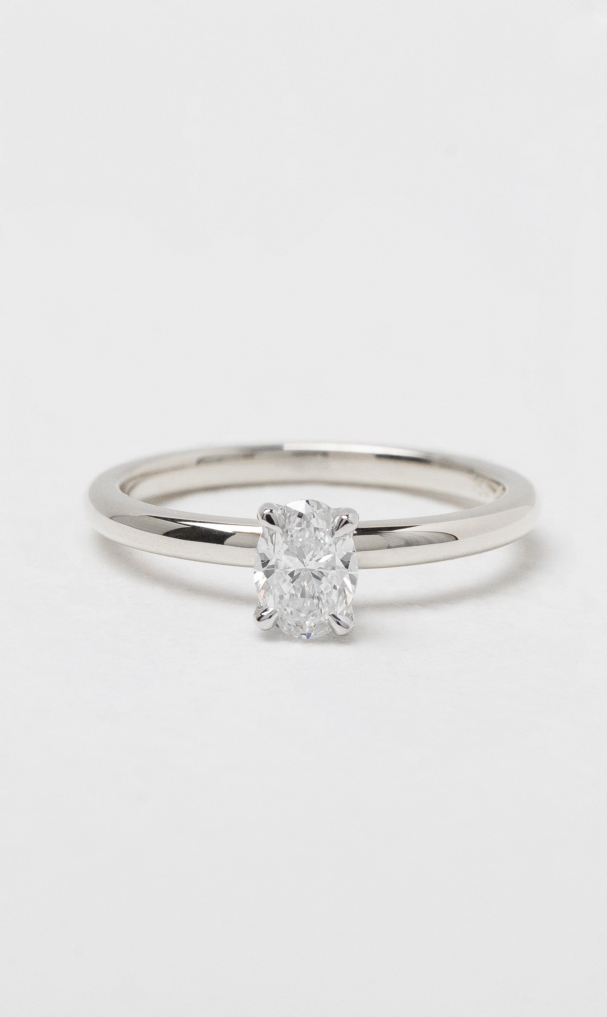 2024 © Hogans Family Jewellers 18K WG Oval Cut Diamond Solitaire Ring