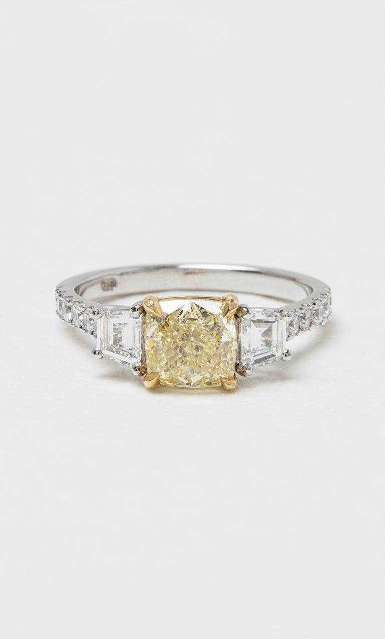 2024 © Hogans Family Jewellers 18K WYG Cushion Yellow & White Diamond Ring