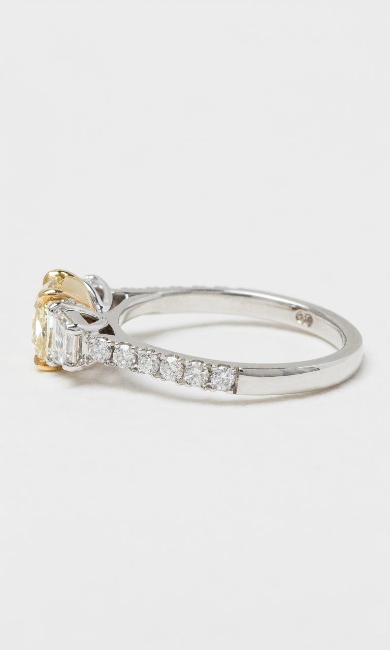 2024 © Hogans Family Jewellers 18K WYG Cushion Yellow & White Diamond Ring