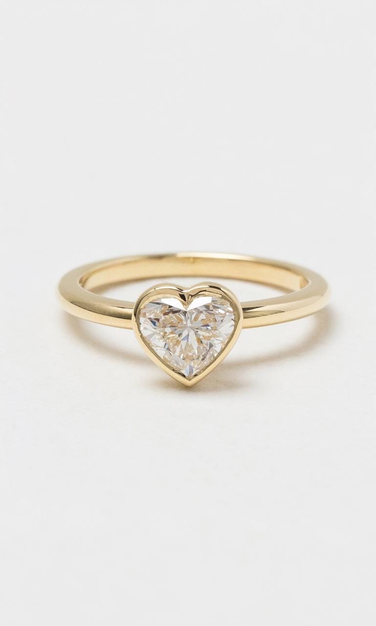 2024 © Hogans Family Jewellers 18K YG 1.04ct Heart Shaped Diamond Solitaire Ring