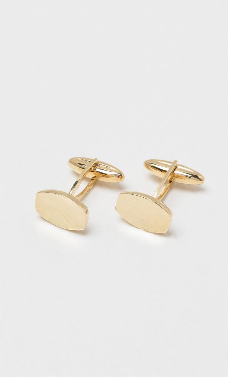 2024 © Hogans Family Jewellers 18K YG Concave Shaped Cufflinks