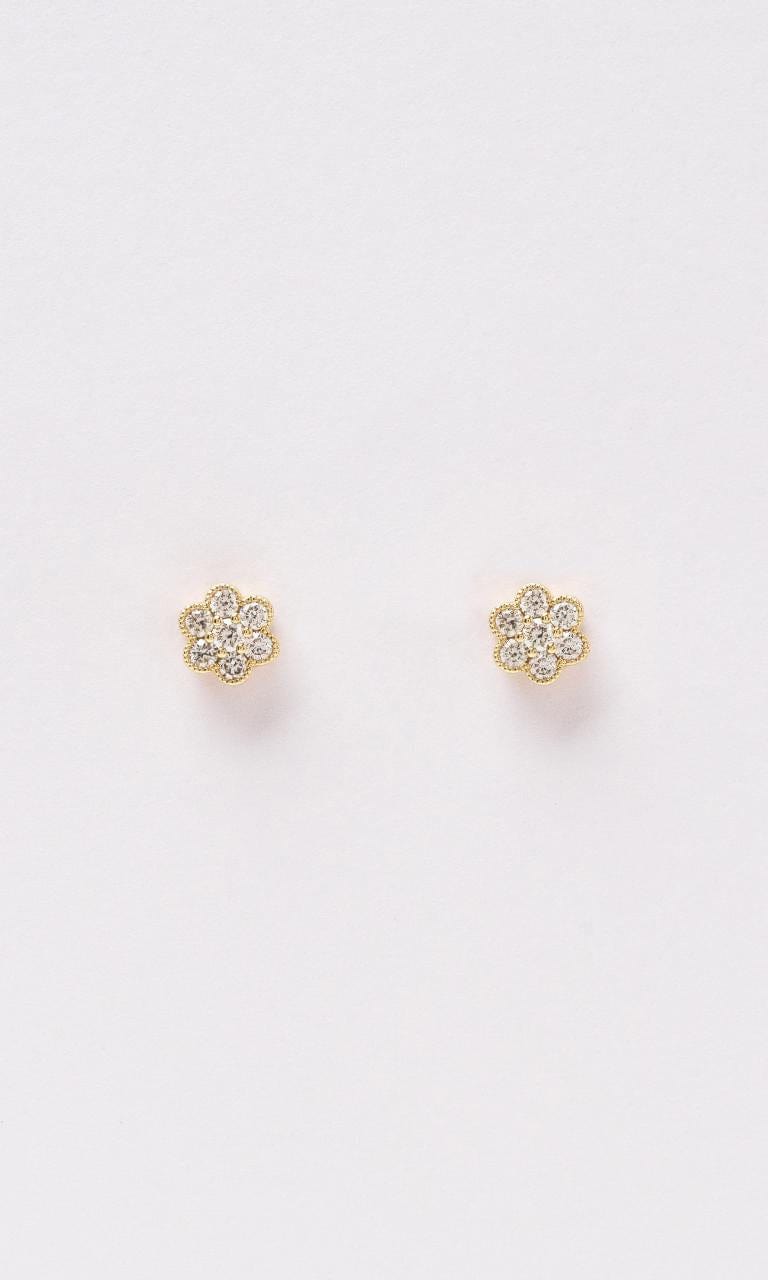 2024 © Hogans Family Jewellers 18K YG Daisy Cluster Stud Earrings