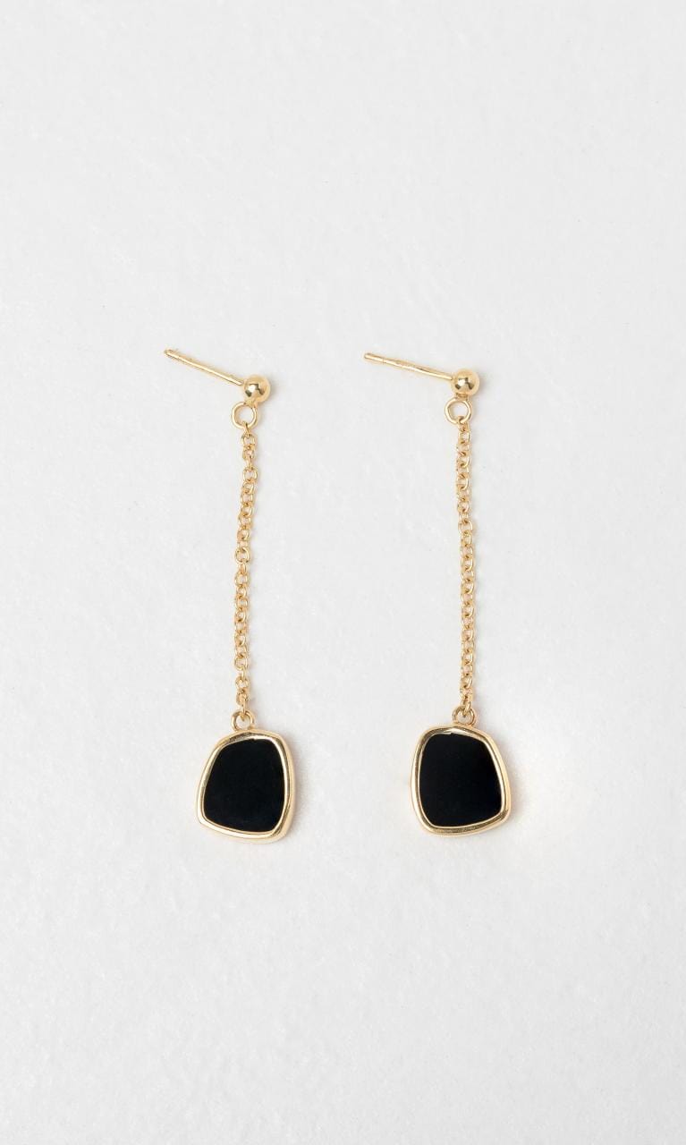 2024 © Hogans Family Jewellers 18K YG Onyx Drop Earrings