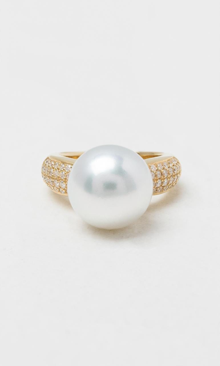 2024 © Hogans Family Jewellers 18K YG South Sea Pearl & Diamond Dress Ring