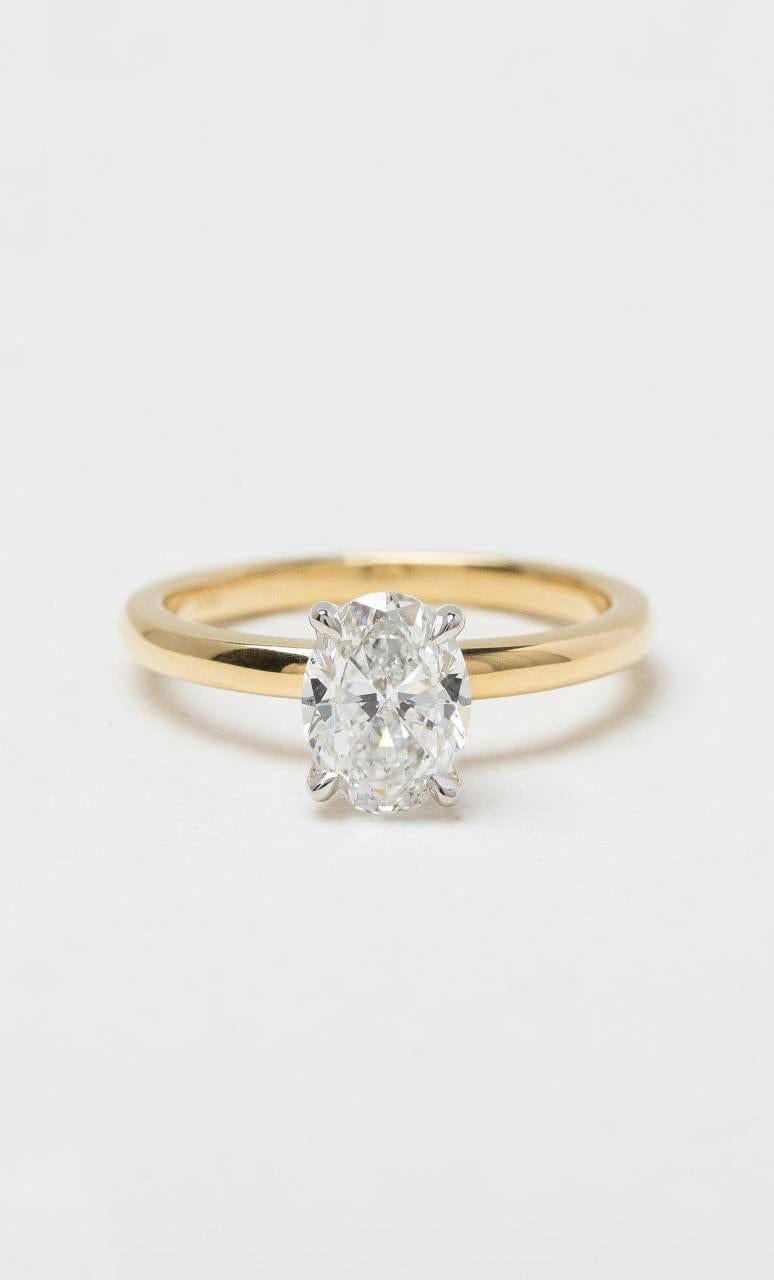 2024 © Hogans Family Jewellers 18K YWG 1.00ct Oval Solitaire Diamond Ring