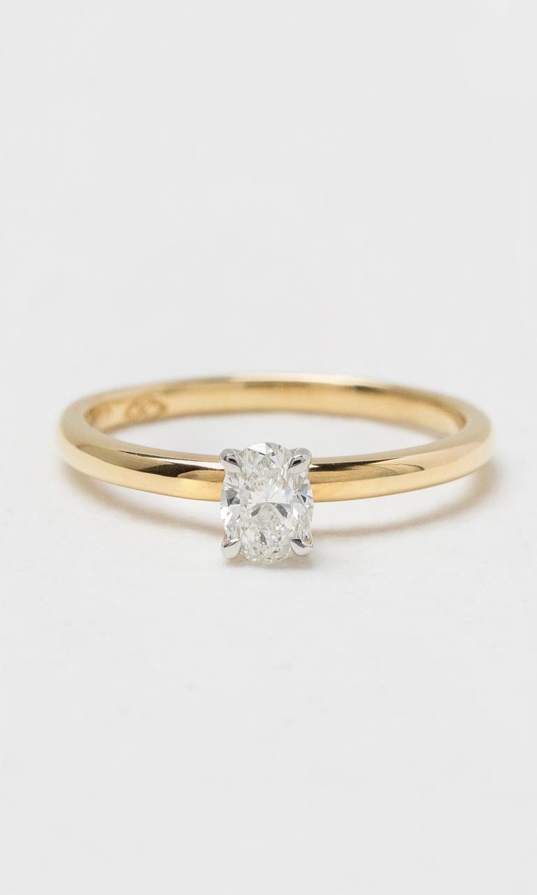 2024 © Hogans Family Jewellers 18K YWG Oval Cut Diamond Solitaire Ring