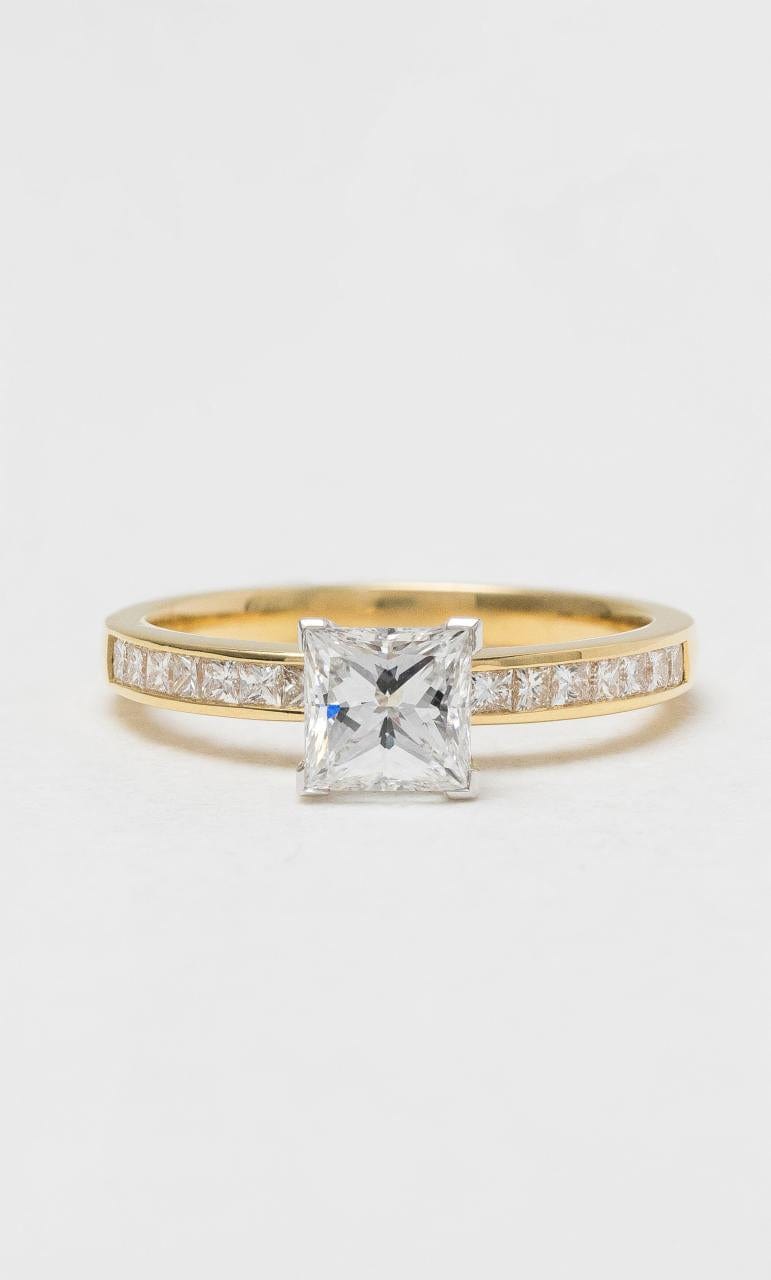 2024 © Hogans Family Jewellers 18K YWG Princess Cut Diamond Solitaire Ring