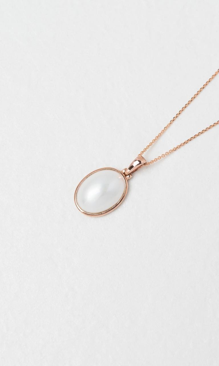 2024 © Hogans Family Jewellers 9K RG Oval Mabe Pearl Pendant