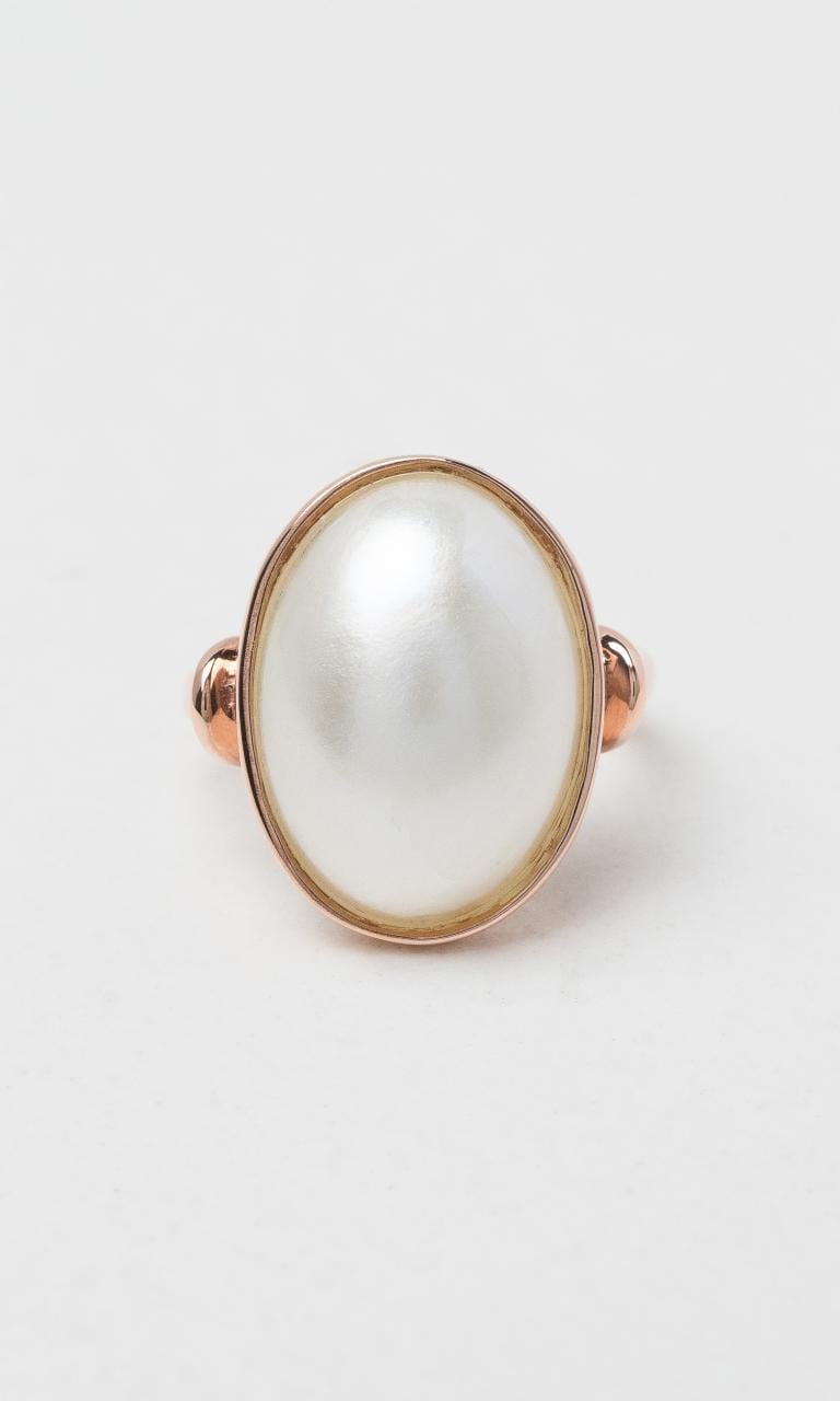 2024 © Hogans Family Jewellers 9K RG Oval Shaped Mabe Pearl Ring