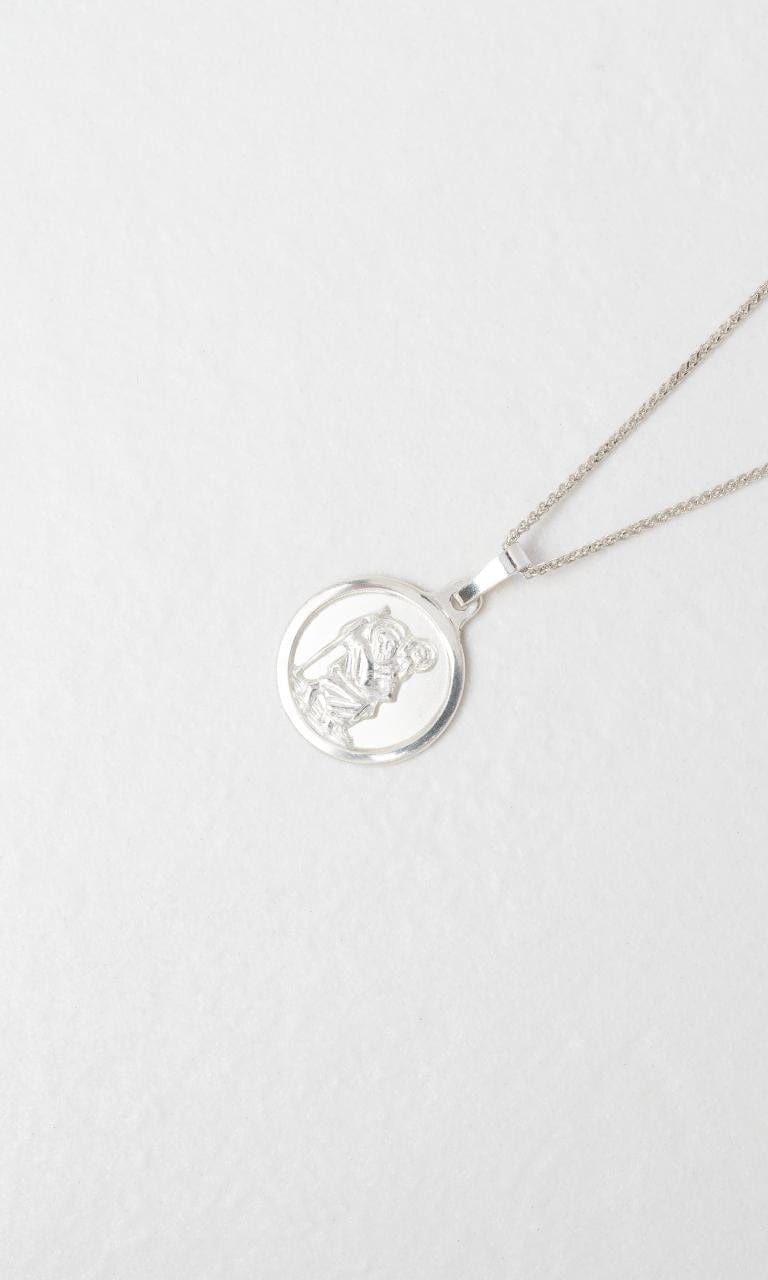 2024 © Hogans Family Jewellers 9K WG St Christopher Disc Pendant