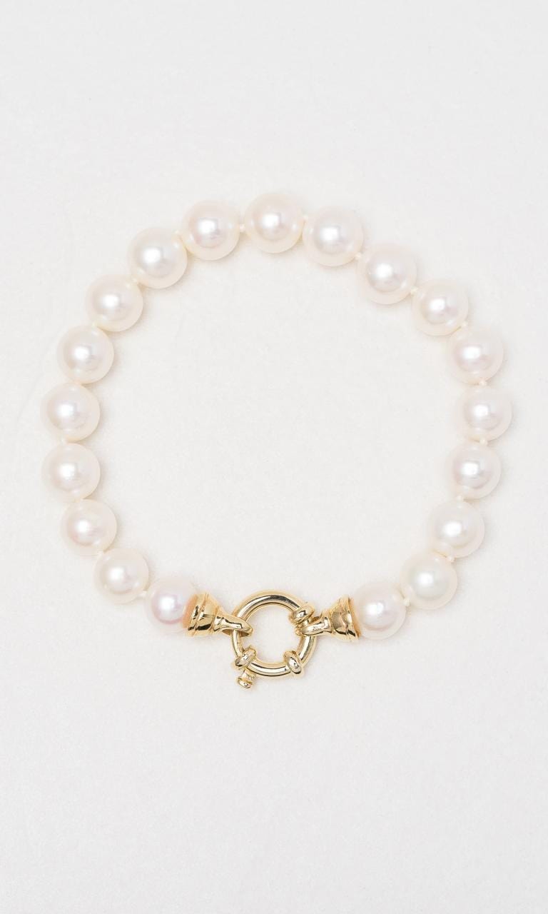 2024 © Hogans Family Jewellers 9K YG 12mm Freshwater Euro Bolt Pearl Bracelet