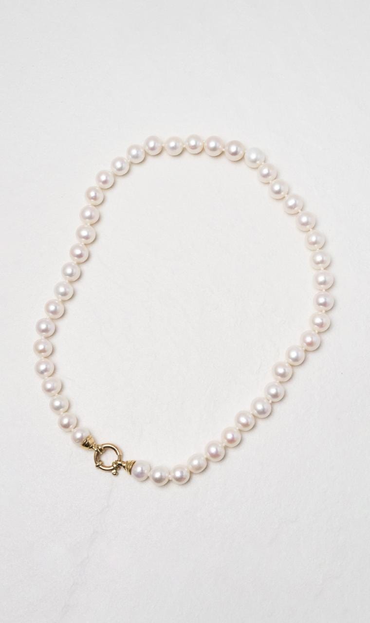 2024 © Hogans Family Jewellers 9K YG 12mm Freshwater Pearl Necklace With Euro Bolt