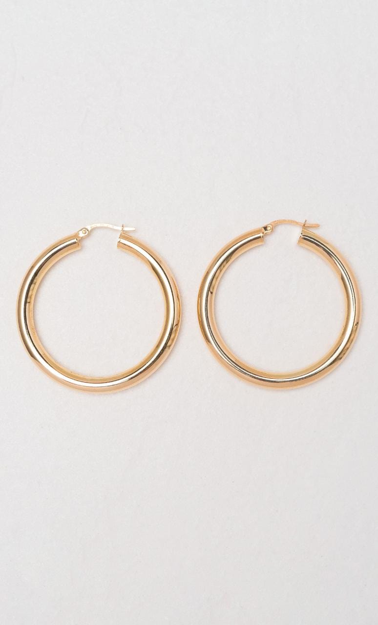 2024 © Hogans Family Jewellers 9K YG 30mm Tubular Hoop Earrings