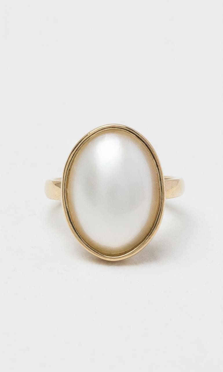 2024 © Hogans Family Jewellers 9K YG Oval Mabe Pearl Ring