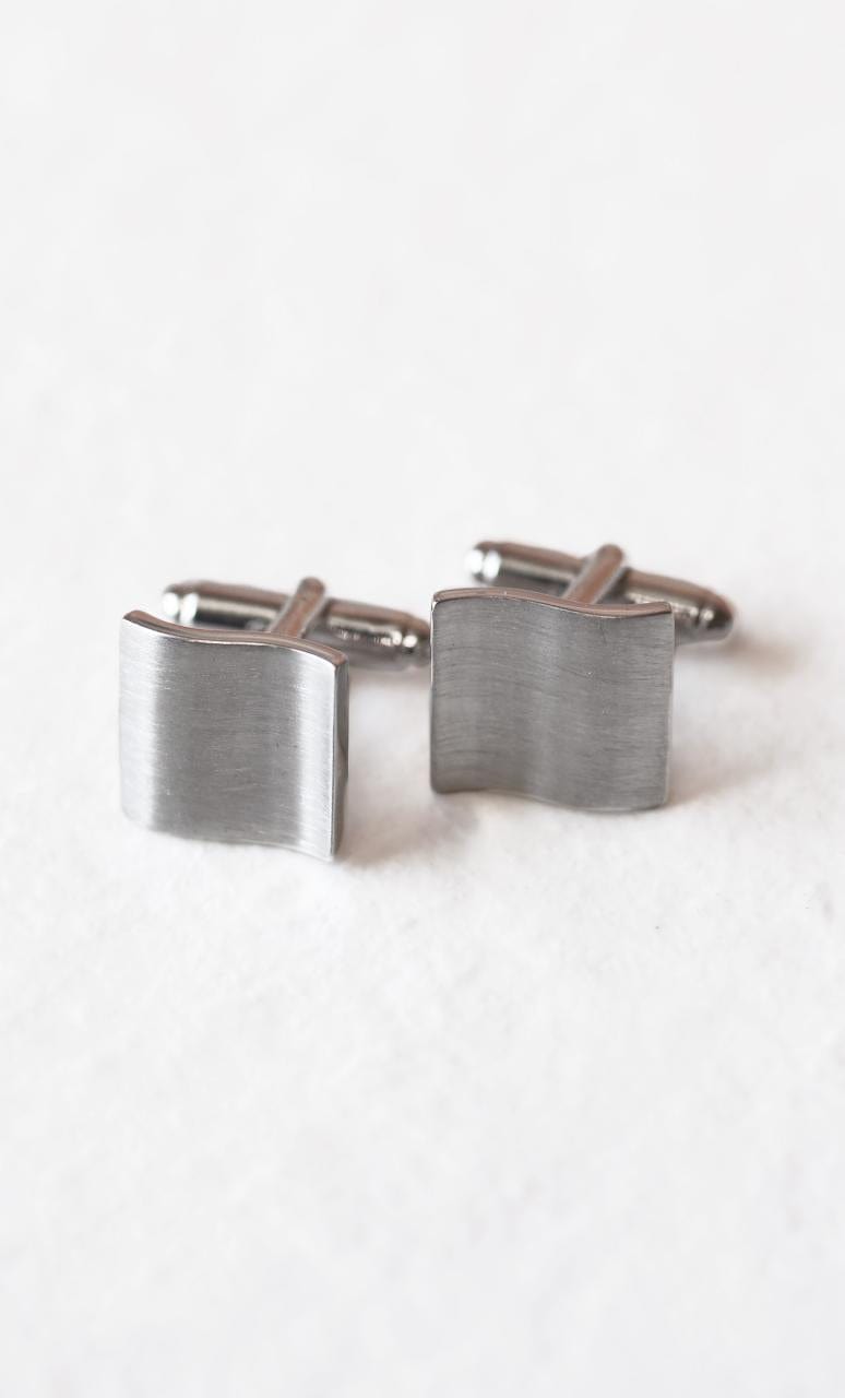 2024 © Hogans Family Jewellers Brushed Sterling Silver Wave Cufflinks