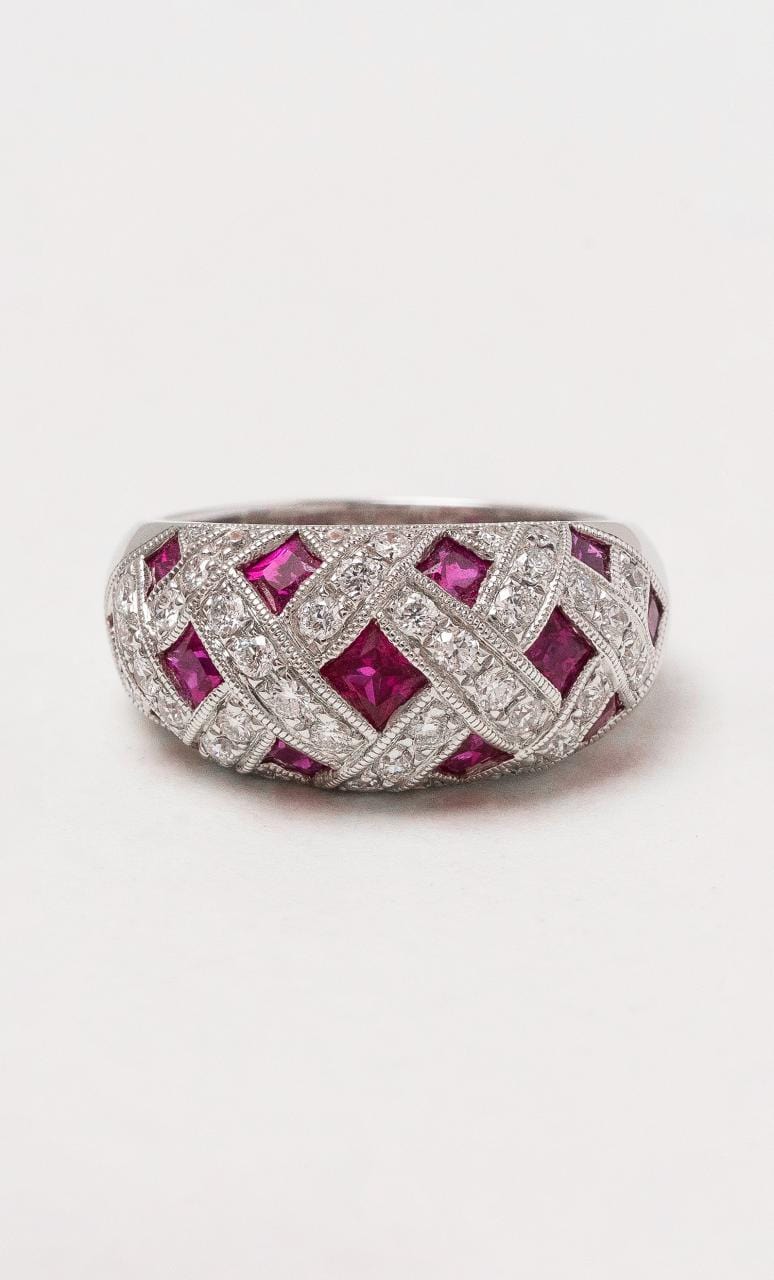 Hogans Family Jewellers 14K WG Ruby and Diamond Dress Ring