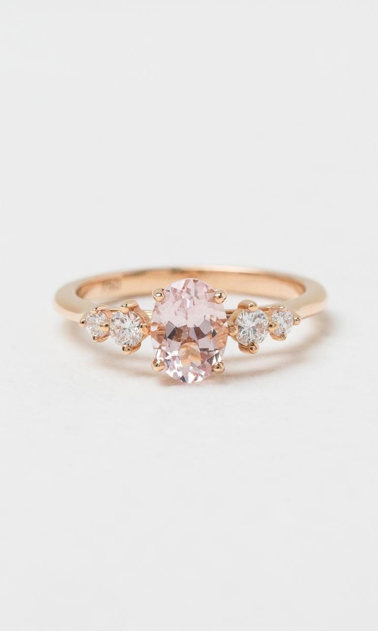 Hogans Family Jewellers 18K RG Oval Morganite Ring