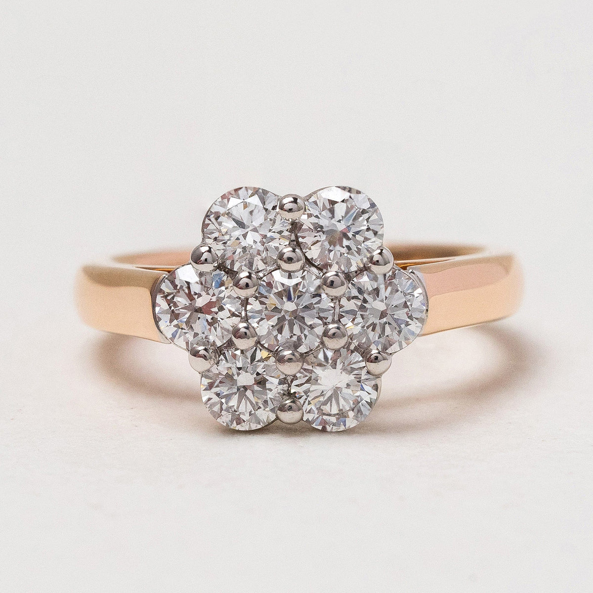 Large diamond deals cluster ring