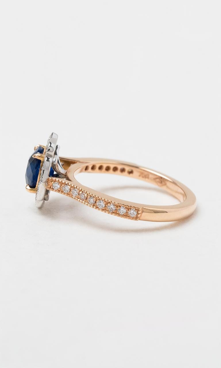 Hogans Family Jewellers 18K RWG Oval Ceylon Sapphire Ring