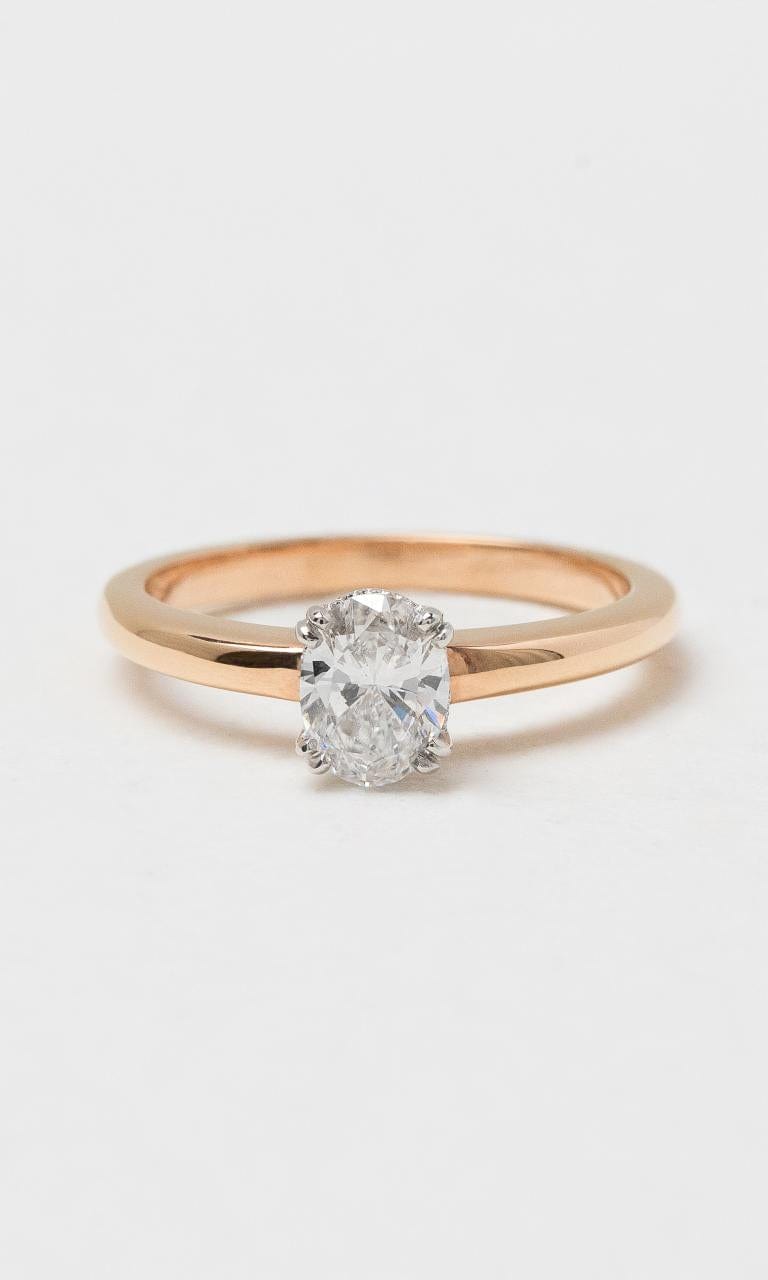 Hogans Family Jewellers 18K RWG Oval Solitaire Diamond Ring