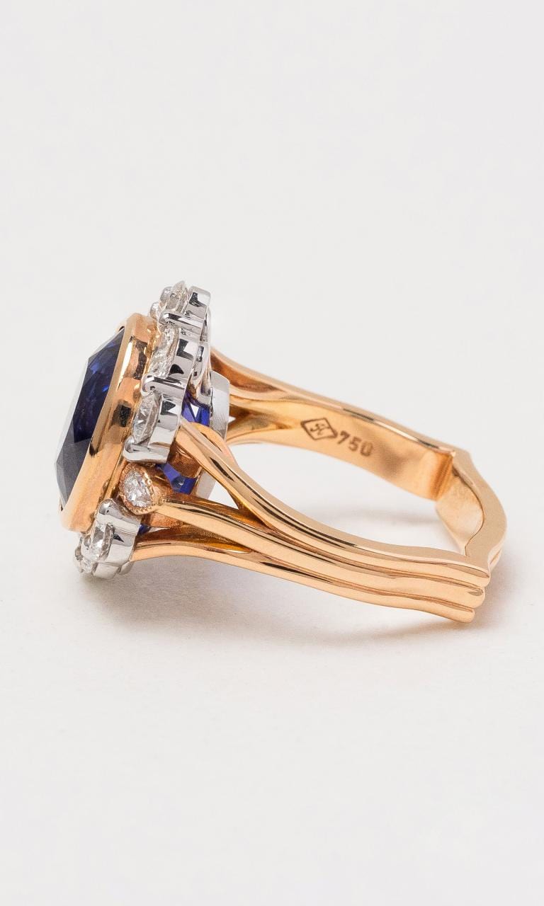 Hogans Family Jewellers 18K RWG Tanzanite & Diamond Cluster Ring