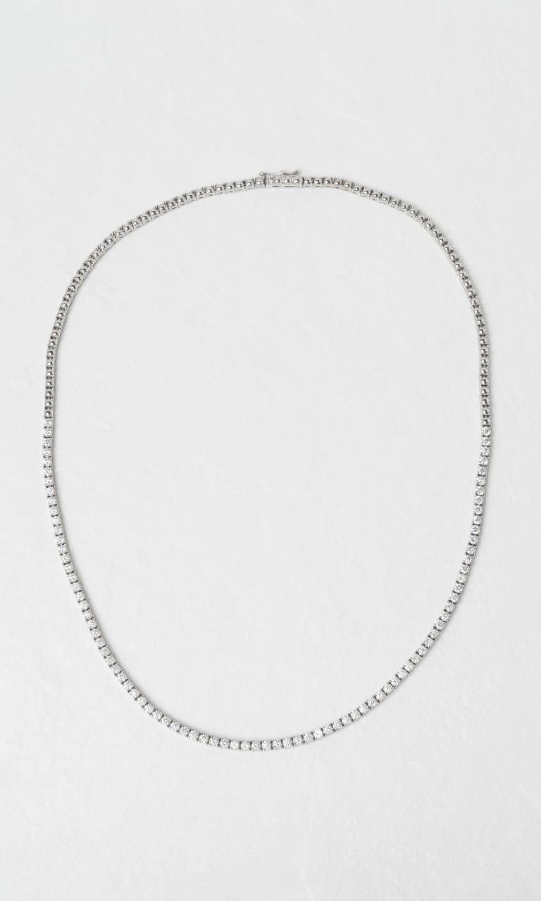 Hogans Family Jewellers 18K WG 45cm Half Set Tennis Necklace