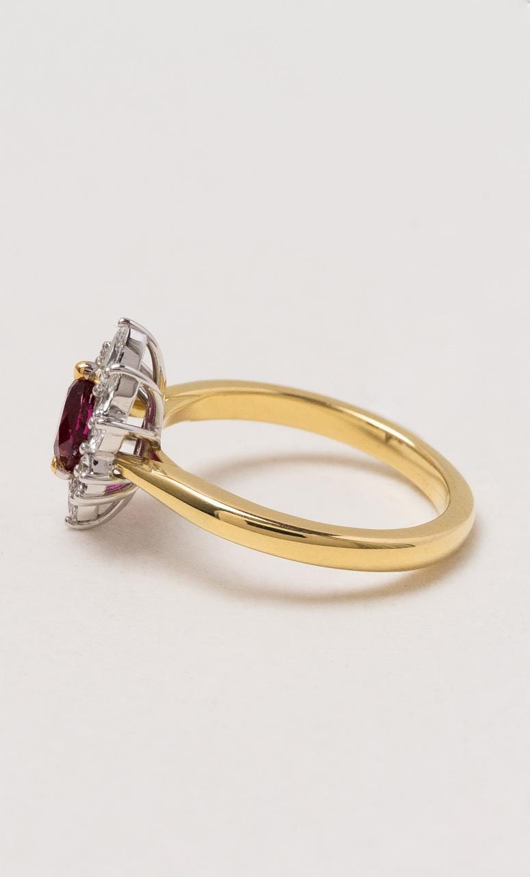 Vintage ruby on sale cluster ring