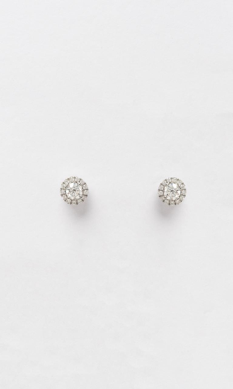 Hogans Family Jewellers 18K WG Diamond Cluster Stud Earrings