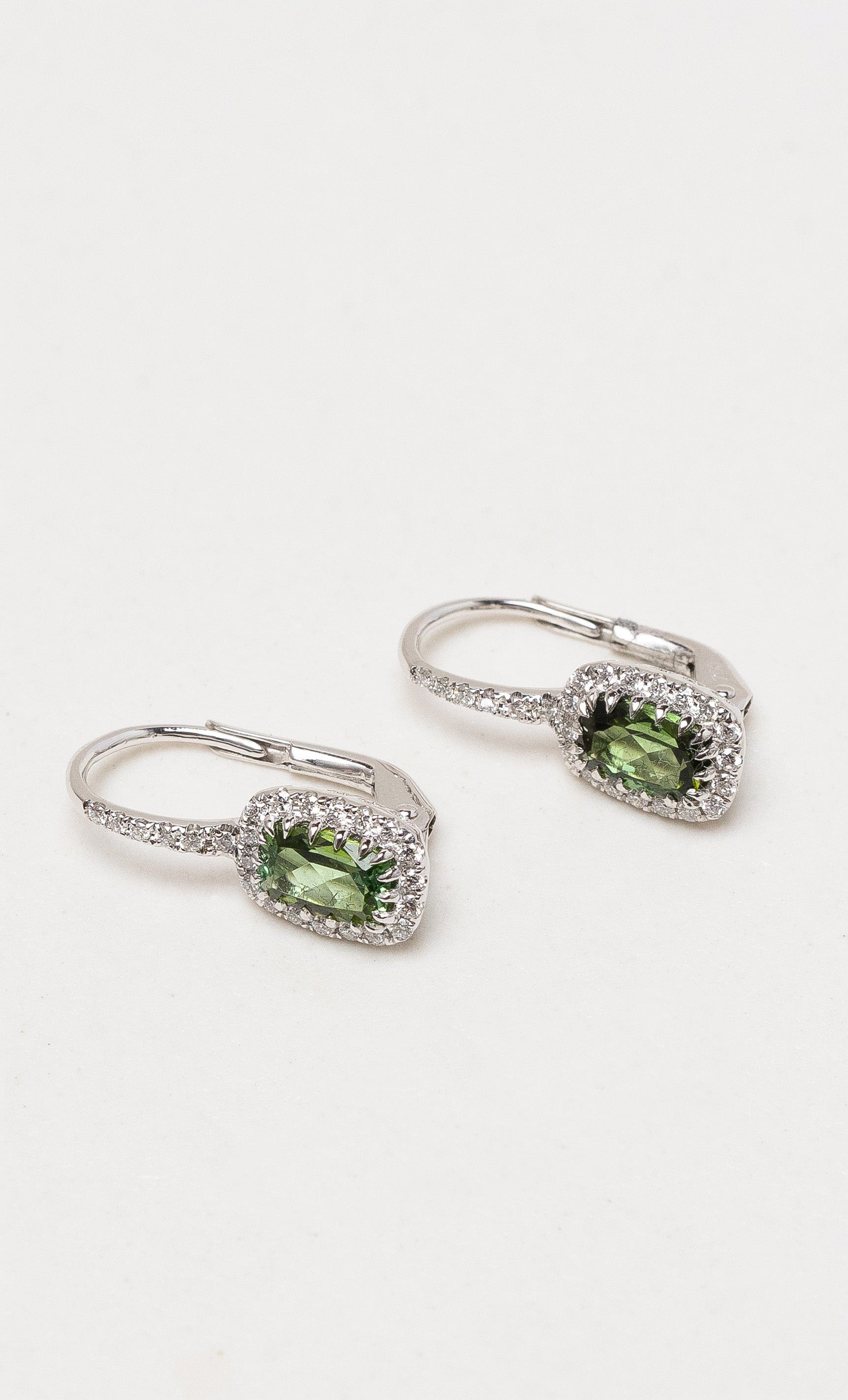 Green 2025 cluster earrings