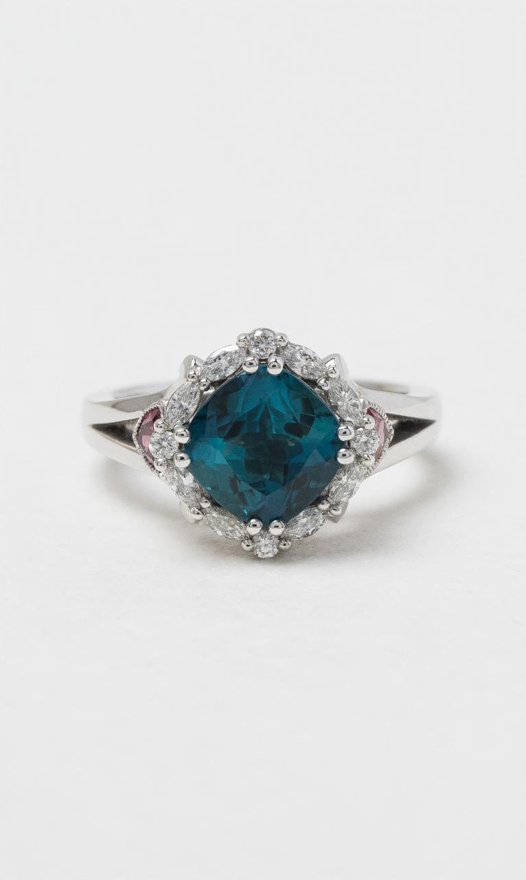 Hogans Family Jewellers 18K WG Indicolite Dress Ring