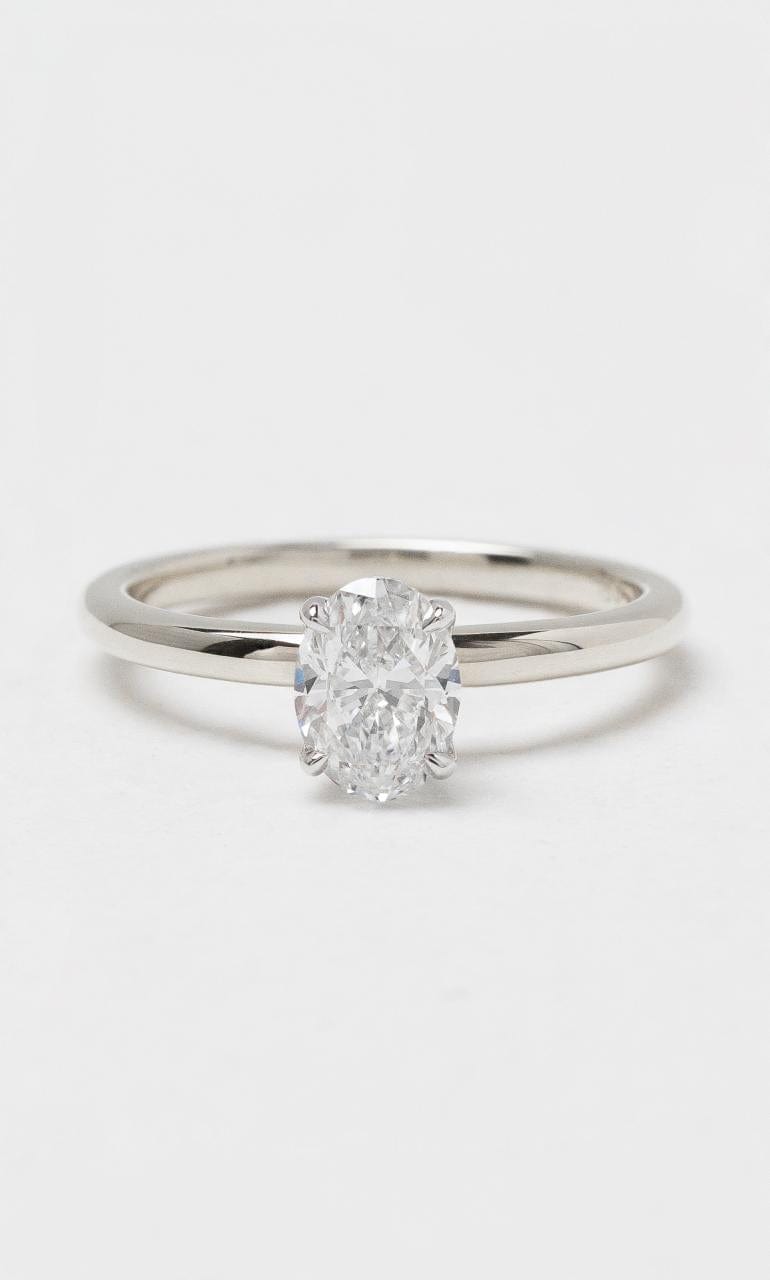 Hogans Family Jewellers 18K WG Oval Solitaire Diamond Ring