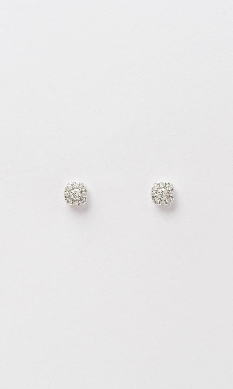 Hogans Family Jewellers 18K WG Petite Diamond Cluster Stud Earrings