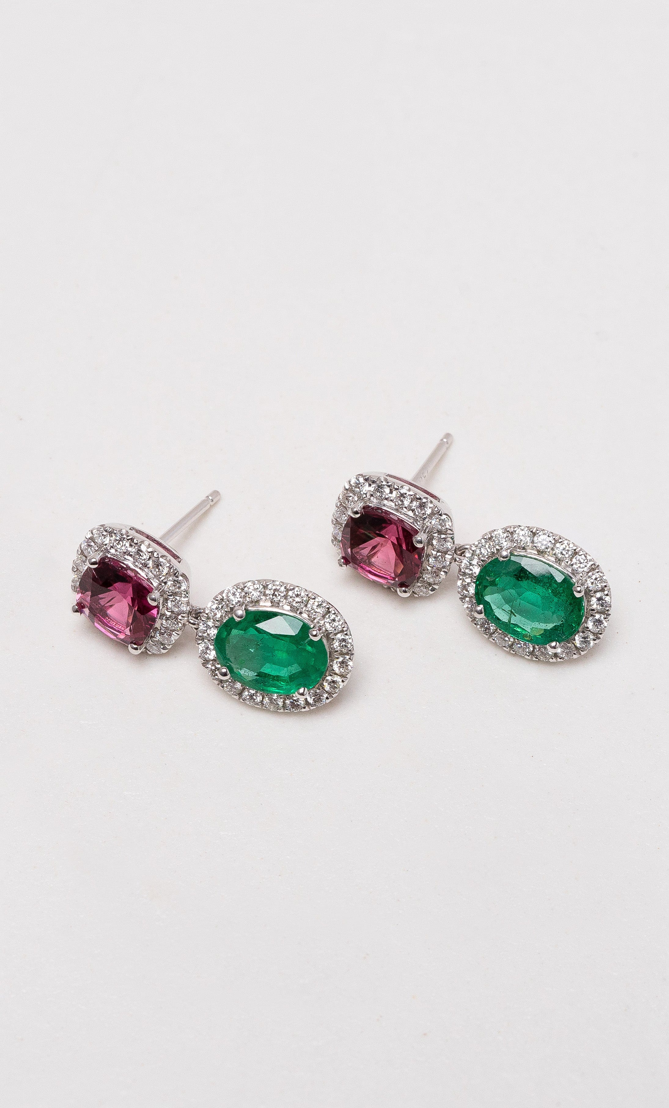 Buy Green Stone Pristina Emerald Drop Earrings by Prerto Online at Aza  Fashions.