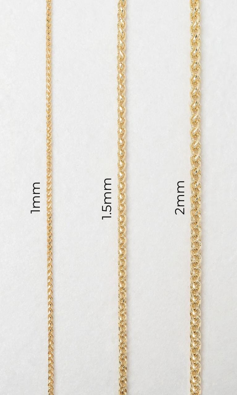 Hogans Family Jewellers 18K YG 45cm Foxtail Chain (1.2mm Thickness)